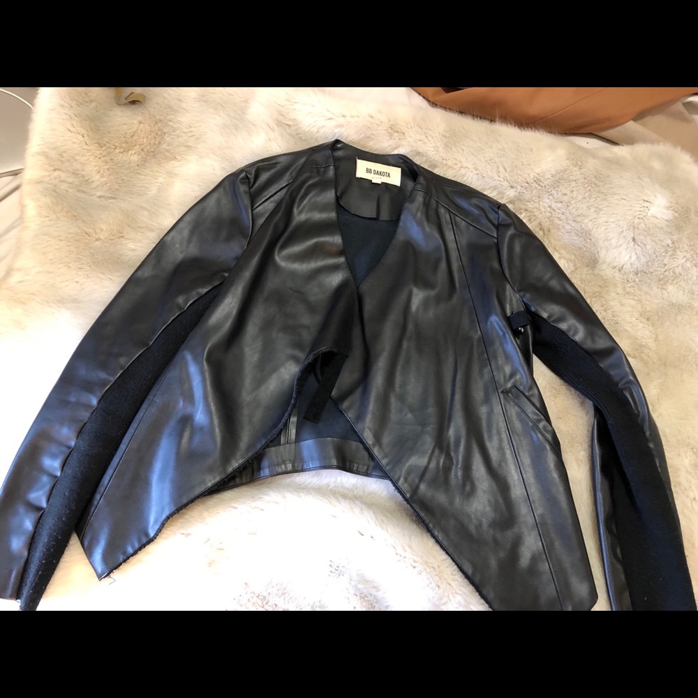 BB Dakota Black Leather Blazer